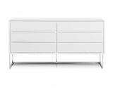 Contemporary Vun Collection White Stainless Steel Buffet