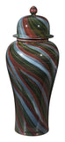 Multicolor, Ceramic, Large Jar