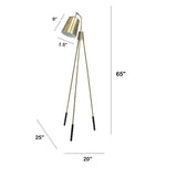 Lalia Home Decorative - Industrial 1 Light Tripod Floor Lamp with