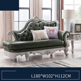 American Solid Wood Left Chaise Longue Combination Sofa Small Apartment European Modern Simple Sofa Chair Sleeper Sofa Bed