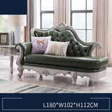 American Solid Wood Left Chaise Longue Combination Sofa Small Apartment European Modern Simple Sofa Chair Sleeper Sofa Bed