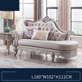 American Solid Wood Left Chaise Longue Combination Sofa Small Apartment European Modern Simple Sofa Chair Sleeper Sofa Bed