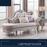 American Solid Wood Left Chaise Longue Combination Sofa Small Apartment European Modern Simple Sofa Chair Sleeper Sofa Bed