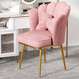 Flannel Sofas Chair Nordic Modern Armchair Dining Chair Beautiful Petal Makeup Chair Living Room Furniture for Bedroom/balcony